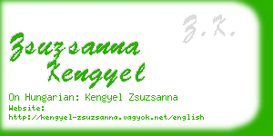 zsuzsanna kengyel business card